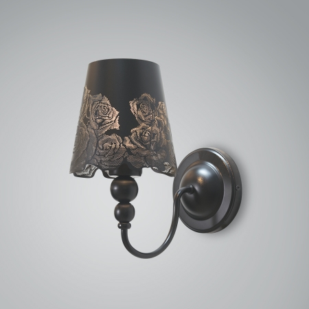 Fiona Rose Black Wall Lamp